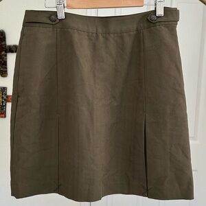 EP Pro Olive A-Line Skirt with Button Waist Tabs